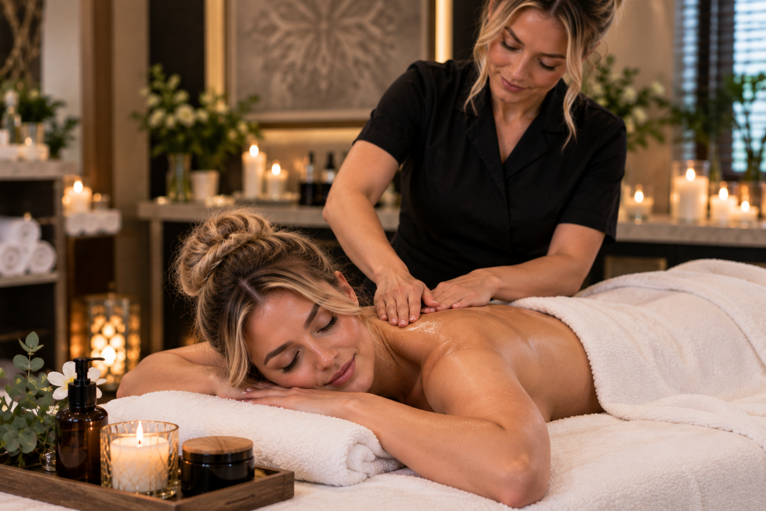 Massage services at Cut & Glow